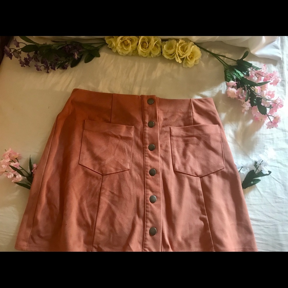 Forever 21 Suede Button Skirt